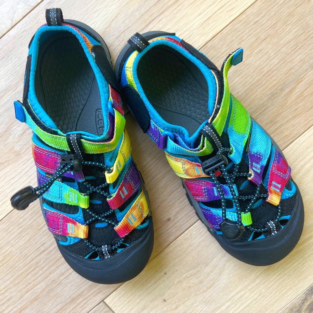 KEEN Kids  Newport H2, Rainbow Tie-Dye, Little Kid 3, EUC